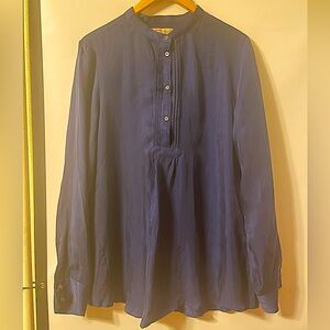 Banana Republic Heritage Collection deep royal blue peasant cut blouse, size L
